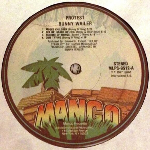 bunny wailer protest 1982 reissue reggae lp - wailers tosh blackheart man jah - Picture 2 of 4